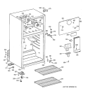 CABINET Diagram and Parts List for CTX18LYZLRWH  Hotpoint Refrigerator