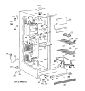 FREEZER SECTION Diagram and Parts List for CSX22GABCWW  Hotpoint Refrigerator
