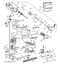 FREEZER SECTION Diagram and Parts List for MSG20GWBCWW  General Electric Refrigerator