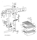 FRESH FOOD SECTION Diagram and Parts List for MSZ20BWBCWW  General Electric Refrigerator