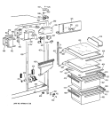 FRESH FOOD SECTION Diagram and Parts List for MSZ20GABCWW  General Electric Refrigerator