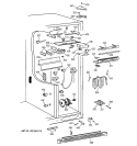 FRESH FOOD SECTION Diagram and Parts List for TPX24BRBCBB  General Electric Refrigerator