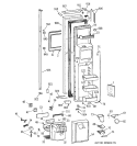 FREEZER DOOR Diagram and Parts List for TPX24BPBBWW  General Electric Refrigerator
