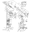 FREEZER SECTION Diagram and Parts List for TPX24BPBBWW  General Electric Refrigerator