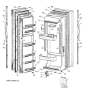 DOORS Diagram and Parts List for TFG22JABCWW  General Electric Refrigerator