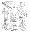 FREEZER SECTION Diagram and Parts List for TFG22PRBCWW  General Electric Refrigerator