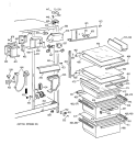 FRESH FOOD SECTION Diagram and Parts List for TFJ22JABCWW  General Electric Refrigerator