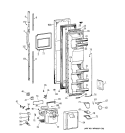 FREEZER DOOR Diagram and Parts List for TFJ22PRBCAA  General Electric Refrigerator