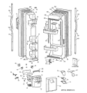 DOORS Diagram and Parts List for TFT22JWBCAA  General Electric Refrigerator