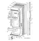 FRESH FOOD DOOR Diagram and Parts List for TFT22PRBCWW  General Electric Refrigerator