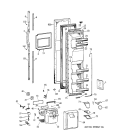 FREEZER DOOR Diagram and Parts List for TFK22PRBCAA  General Electric Refrigerator