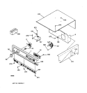 CONTROL PANEL & TOP Diagram and Parts List for JKP27BA1BB  General Electric Wall Oven