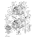 BODY PARTS Diagram and Parts List for JKP45BA1BB  General Electric Wall Oven