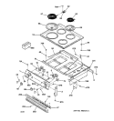CONTROL PANEL & COOKTOP Diagram and Parts List for JMS08BA1AD  General Electric Range
