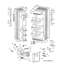 DOORS Diagram and Parts List for CSX22BCBCWH  Hotpoint Refrigerator