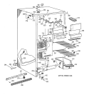 FREEZER SECTION Diagram and Parts List for MSG22GABCWW  General Electric Refrigerator