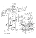 FRESH FOOD SECTION Diagram and Parts List for MSG22GABCWW  General Electric Refrigerator
