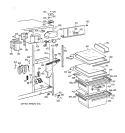 FRESH FOOD SECTION Diagram and Parts List for MSK22GRBCAD  General Electric Refrigerator