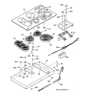 Part Location Diagram of WB64T10013 GE BURNER BOX BOTTOM Assembly