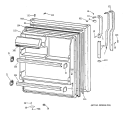 FRESH FOOD DOOR Diagram and Parts List for TBX18GABRRWW  General Electric Refrigerator