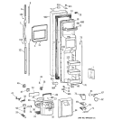 FREEZER DOOR Diagram and Parts List for TPK24PRBCWW  General Electric Refrigerator