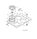 COOKTOP Diagram and Parts List for JGP336WEV4WW  General Electric Cooktop