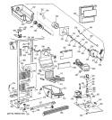 FREEZER SECTION Diagram and Parts List for TFT25PRBCWW  General Electric Refrigerator