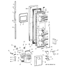 FREEZER DOOR Diagram and Parts List for TFX25VRBCWW  General Electric Refrigerator