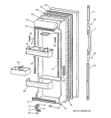 FRESH FOOD DOOR Diagram and Parts List for TFX25VRBCWW  General Electric Refrigerator