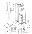 FREEZER DOOR Diagram and Parts List for TFZ22PRBBBB  General Electric Refrigerator