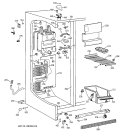 FREEZER SECTION Diagram and Parts List for TFX25ZABCAA  General Electric Refrigerator