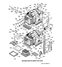 BODY PARTS Diagram and Parts List for ZEK757BA1BB  General Electric Wall Oven