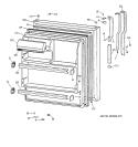 FRESH FOOD DOOR Diagram and Parts List for CTX18CIBQRWW  Hotpoint Refrigerator