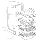 FRESH FOOD SHELVES Diagram and Parts List for CSK30DRBCAA  Hotpoint Refrigerator