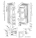 DOORS Diagram and Parts List for MSK25GRBCAA  General Electric Refrigerator