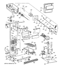 FREEZER SECTION Diagram and Parts List for MST25GRBCWW  General Electric Refrigerator