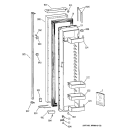 FREEZER DOOR Diagram and Parts List for TPX24BIBABB  General Electric Refrigerator