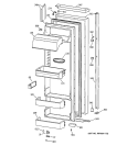 FRESH FOOD DOOR Diagram and Parts List for TPX24SIBABS  General Electric Refrigerator