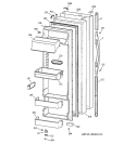 FRESH FOOD DOOR Diagram and Parts List for TPS24PIBABS  General Electric Refrigerator