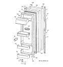 FRESH FOOD DOOR Diagram and Parts List for TPS24PPBABS  General Electric Refrigerator