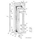 FREEZER DOOR Diagram and Parts List for TPX24BIBBBB  General Electric Refrigerator