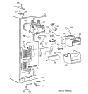 FREEZER SECTION Diagram and Parts List for TPX24SIBBBS  General Electric Refrigerator