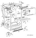 CABINET Diagram and Parts List for TBX21NIBRRWW  General Electric Refrigerator