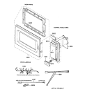 DOOR, CONTROL PANEL & WIRING Diagram and Parts List for JE1060WB01  General Electric Microwave