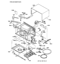 BOTTOM PLATE & INTERNAL PARTS Diagram and Parts List for JE1060WB01  General Electric Microwave