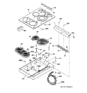 Section Diagram and Parts List for JP930AA2AA  General Electric Cooktop