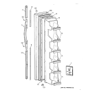 FREEZER DOOR Diagram and Parts List for TFX25PABCWW  General Electric Refrigerator