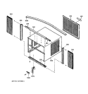 EXTERIOR PARTS Diagram and Parts List for AVE15DAW1  General Electric Air Conditioner
