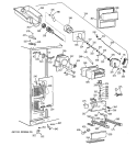 FREEZER SECTION Diagram and Parts List for TFG30PFCCWW  General Electric Refrigerator