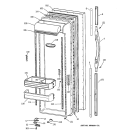 FRESH FOOD DOOR Diagram and Parts List for TFX27PRBBBB  General Electric Refrigerator